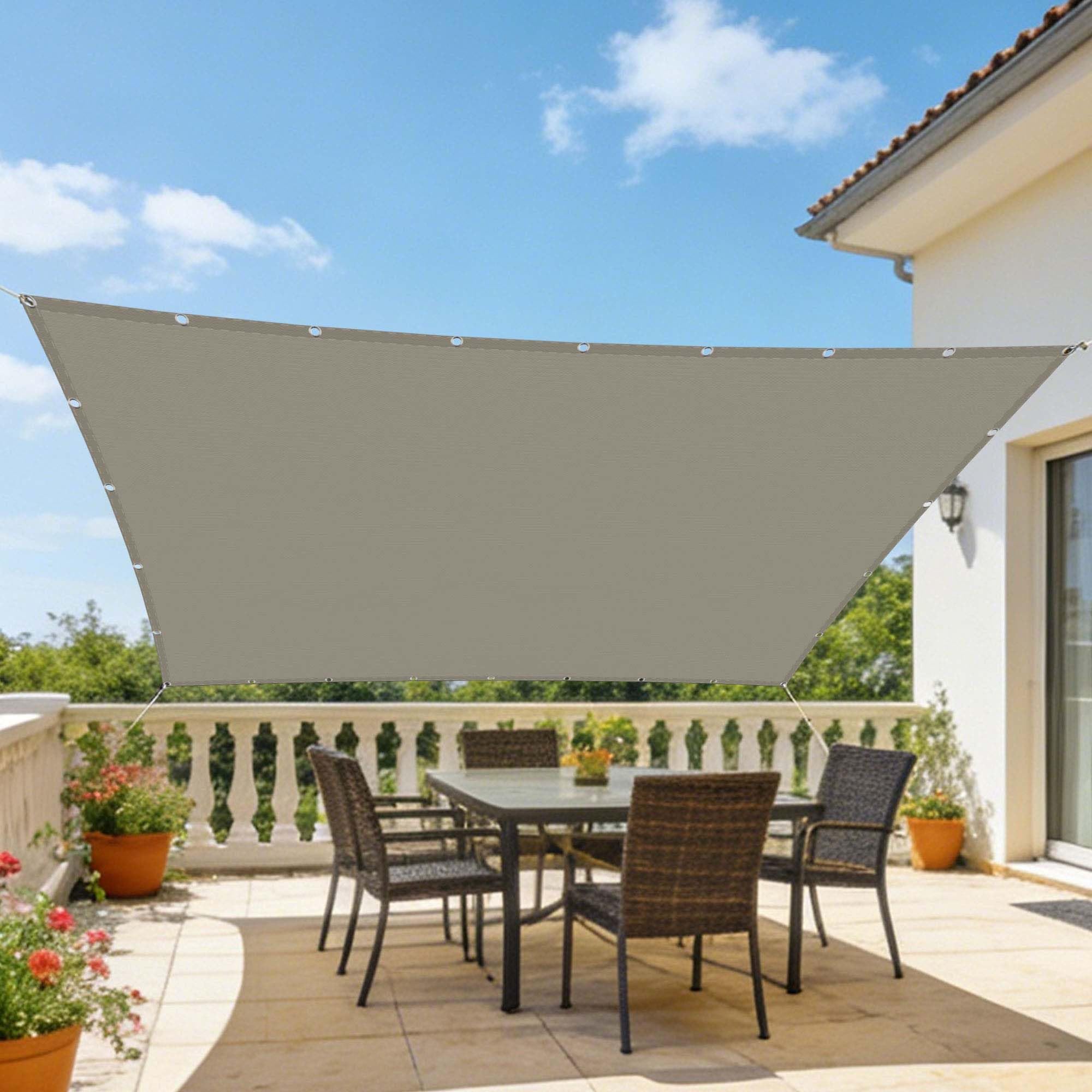 Voiles ombrages rectangulaire 120x260 cm toile solaire jardin