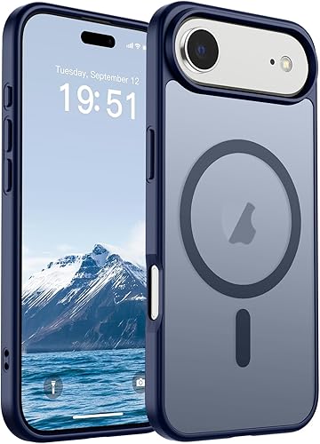 Miniatura 299 de SUPFINE - Funda magnética para iPhone 14 Pro Max (compatible con MagSafe), (protección contra caídas de grado militar de 10 pies), delgada, Negro