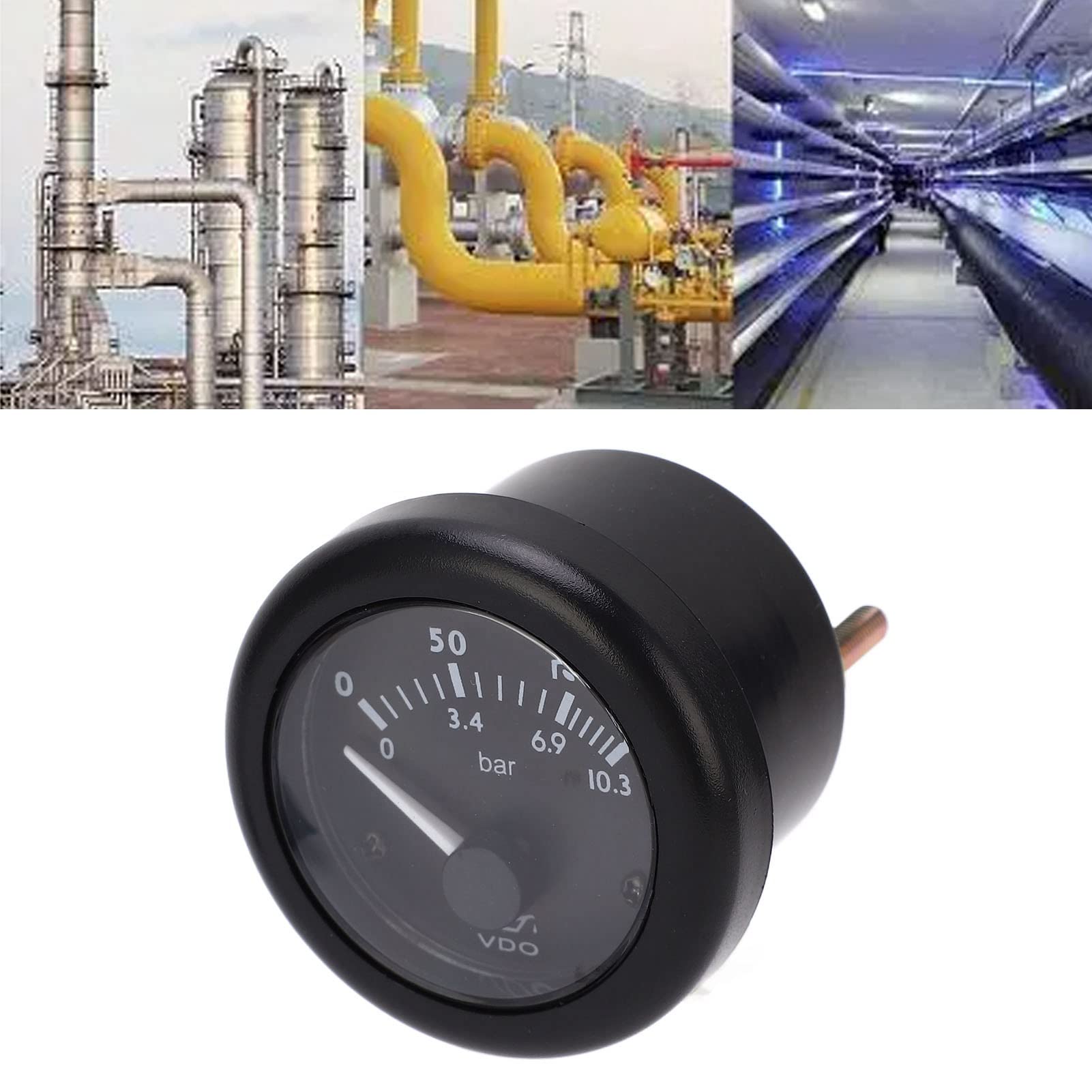 Manometro Olio Motore 2in 8‑32V Manometro Olio Motore Manometro Olio Motore Misuratore di Rilevamento Pressione Carburante per Hardware Automobile (24V)