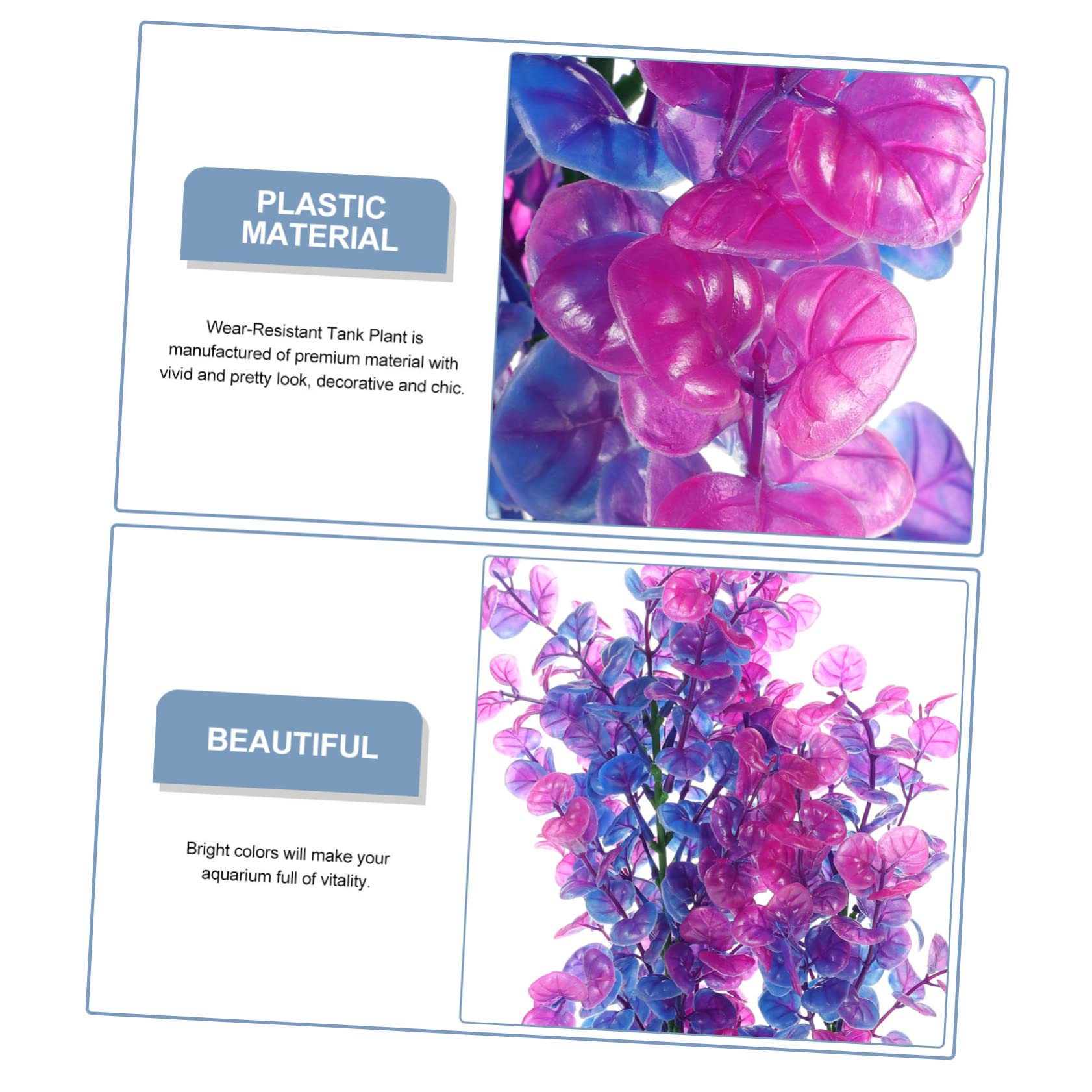 Sosoport 2St Aquarienlandschaft Gras Terrasse Künstliche Aquarienpflanze Pflanzen Tank kunstpflanze kunstplflanze künstliche Pflanze für Aquarium künstliche Pflanze selber Machen Plastik