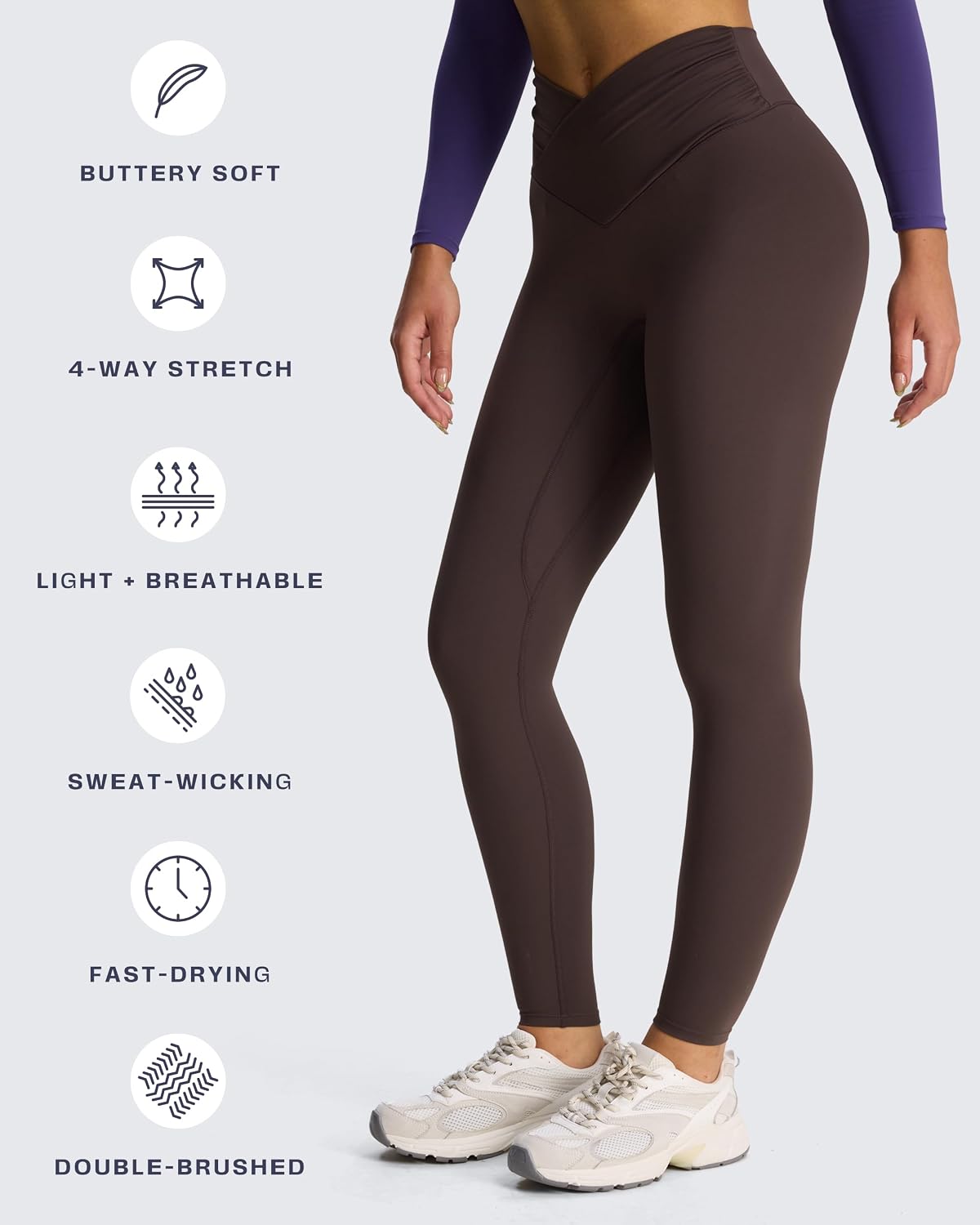 Aoxjox Women's Workout Venus Leggings 26" image 5