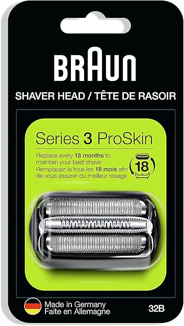 32B Electric Shaver Replacement Head Compatible with Braun Series 3 Electric Shaverfor Models 3000s, 3010s, 3040s, 3050cc, 3070cc, 3080s, 3090cc