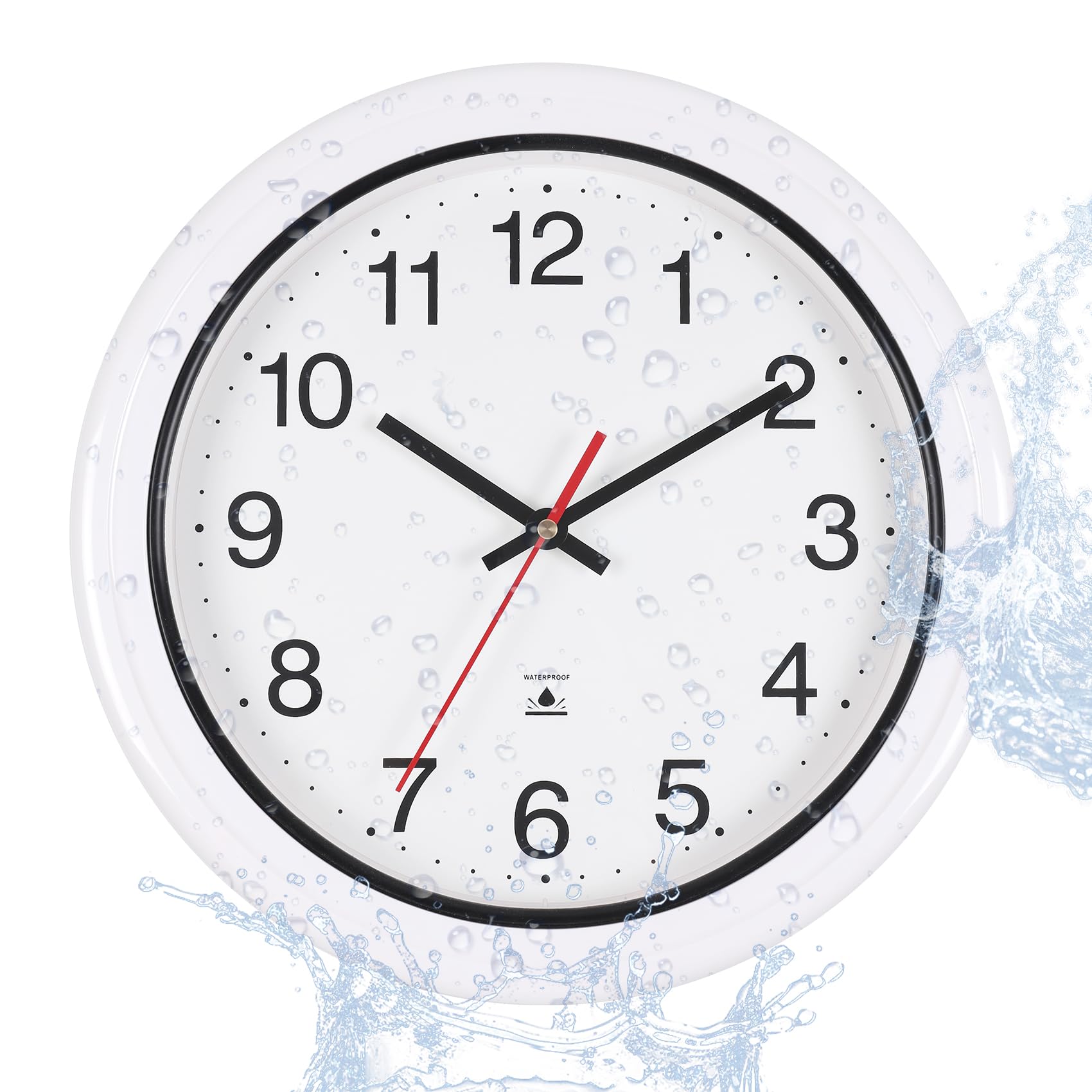 Vigorwise 13 Inch Waterproof Clock