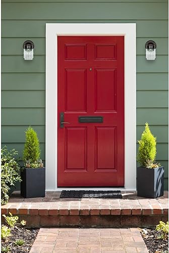 Miniatura 2 de Design House 587311 Tarro de gelatina clásico (2 luces) para interiores y exteriores con vidrio acanalado transparente para entrada, porche, patio,