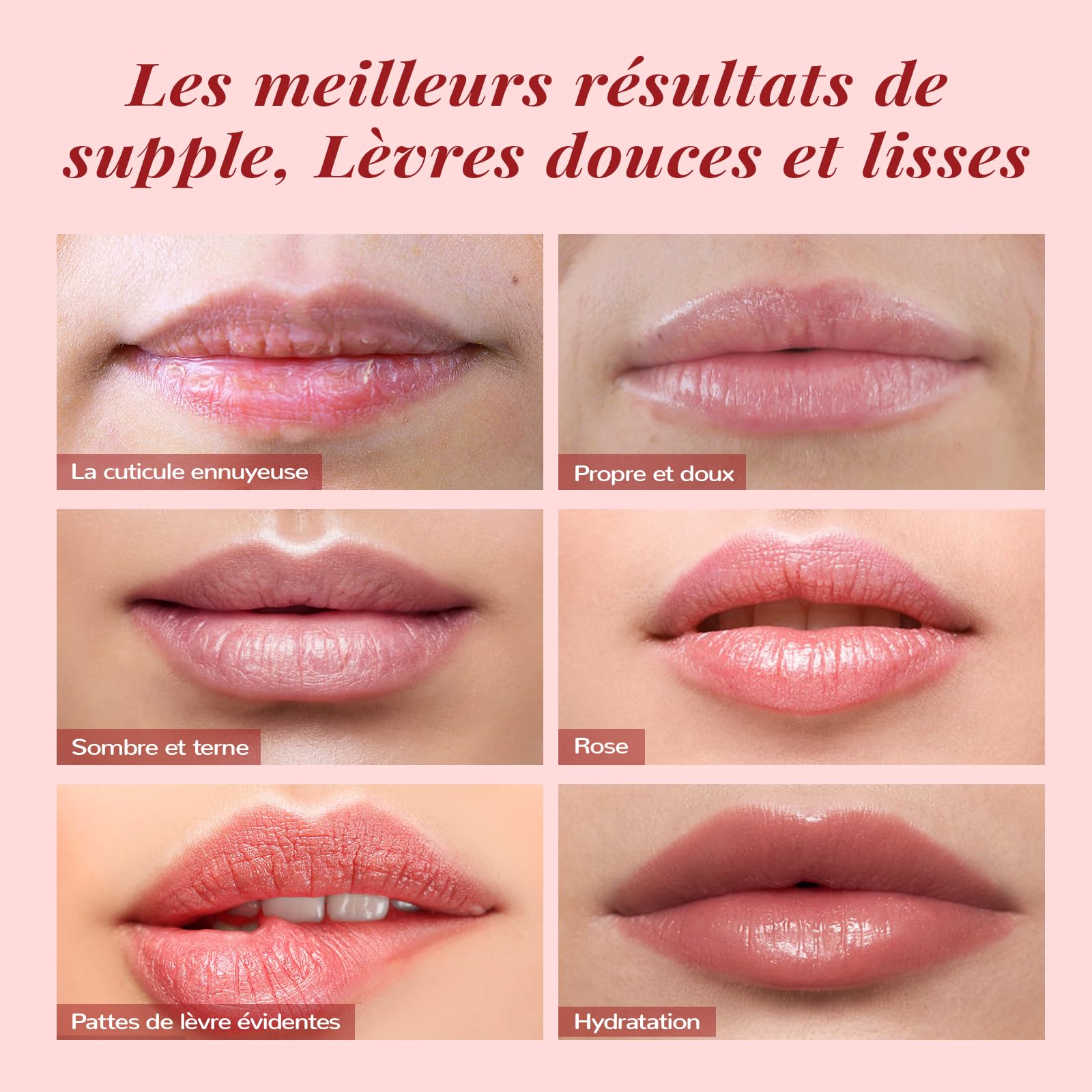 ANAiRUi Kit de Soin pour les Lèvres - Ensemble de Masque Baume & Gommage Sucré - Masque de Nuit (Baies + Vitamine C)