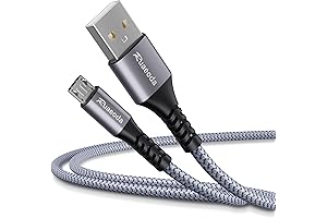 2-Pack PS4 Charger Cable: 6ft High-Speed Micro USB A to Micro USB Cable for Android