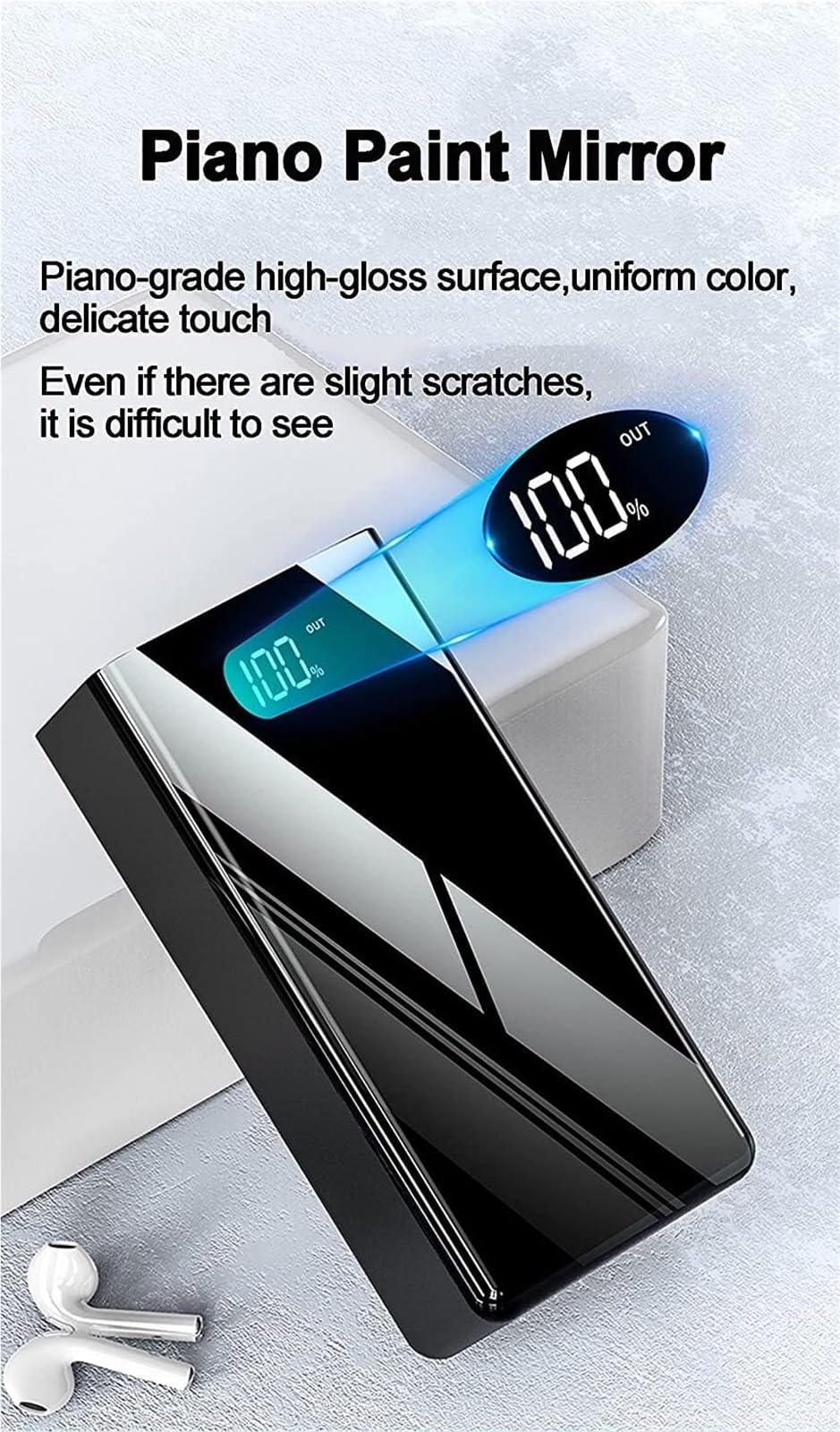 Power Bank 100000mAh Caricabatterie Portatile, Caricabatteria Portatile For Telefono Con Display Digitale LCD, 3 Ingressi E 4 Uscite USB, Powerbank A Ricarica Rapida Con Torcia Batteria Esterna