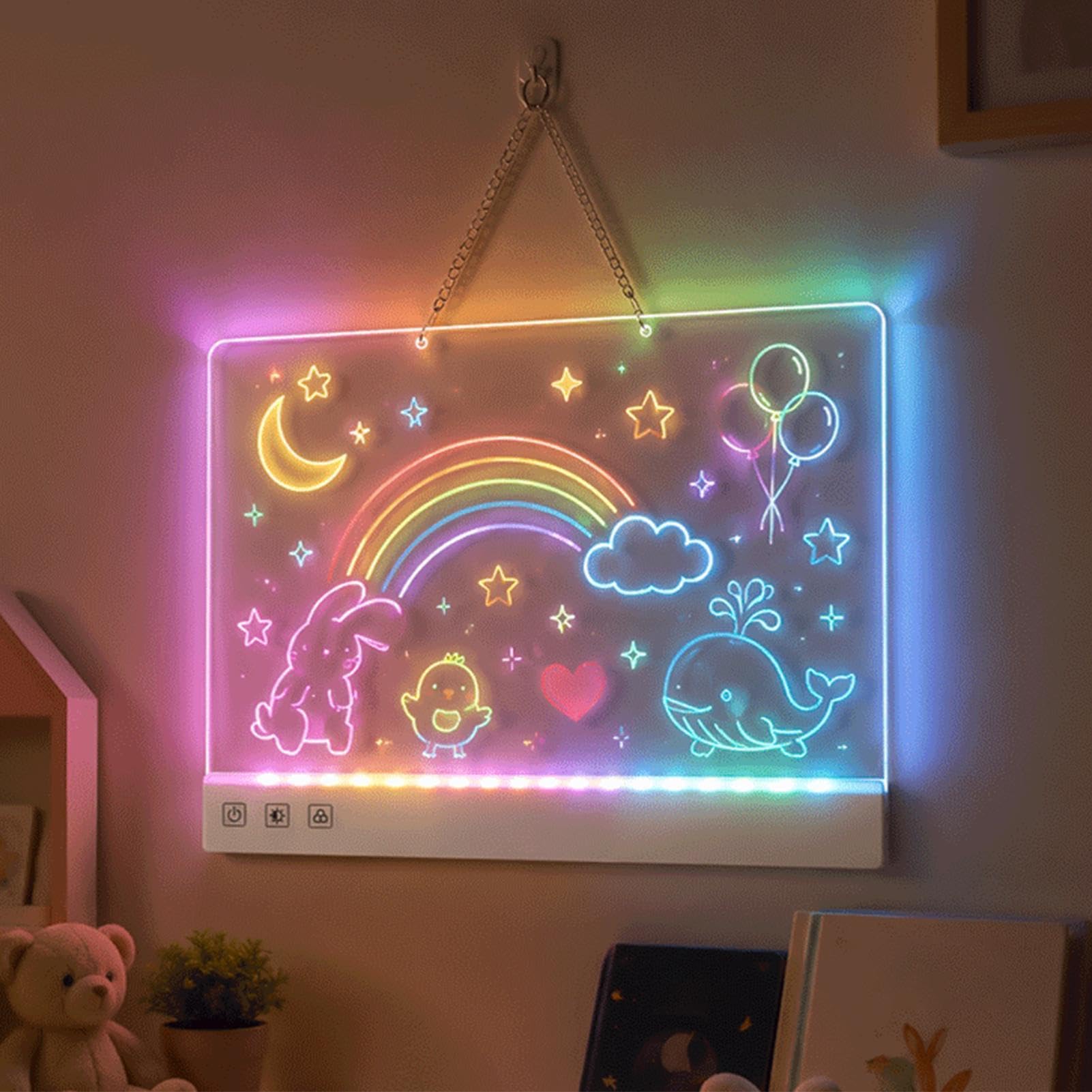 Tableta De Dibujo Para Niños 7 Colores 3 Modos 35 Centímetros Tablero