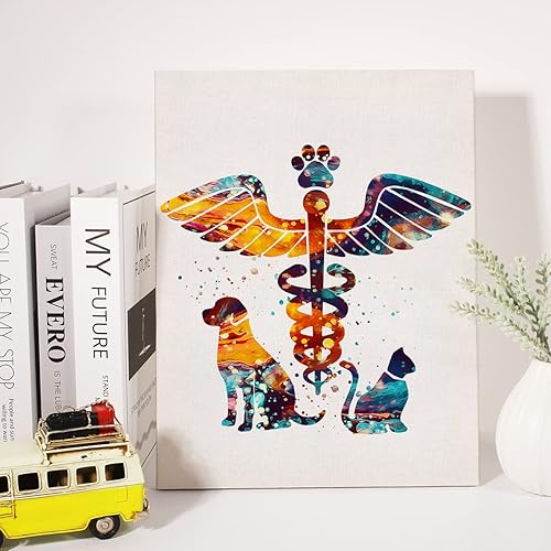 Miniatura 3 de Lienzo de aseo de perros en acuarela, arte de pared, diseño de peluqueros de perros, lienzo impreso, póster de pintura, veterinario, oficina,