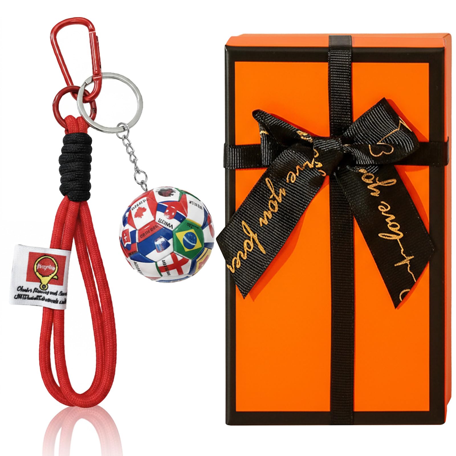 National Flags Football Keychain World Cup Trophy 2026 Soccer Ball Football Keychain Soccer Accessories for Men 2026 Backpack Charm Sports Event Soccers Cup Keychains,Soccers Gifts Set