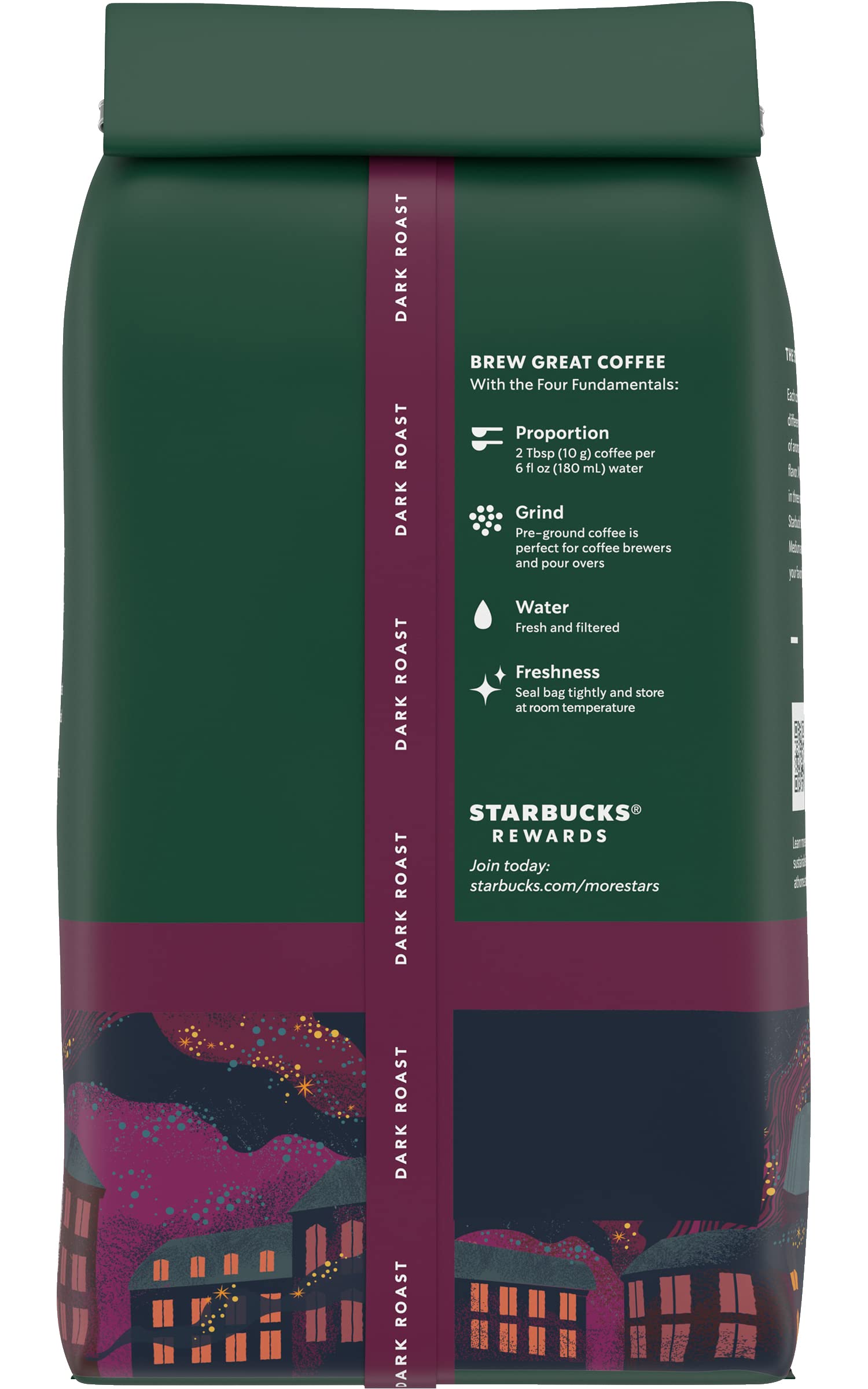 Starbucks Dark French Roast Ground Coffee, 12 Ounce (Pack of 3)