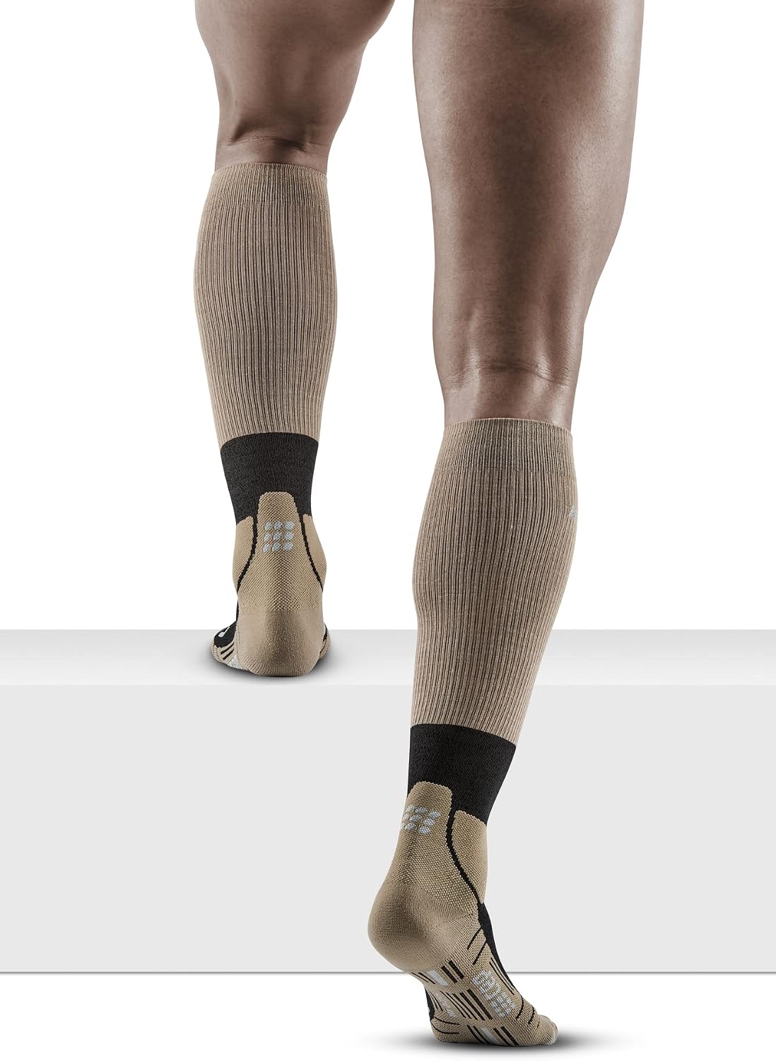 CEP Men's 80'S Hiking Socks, Sand/Grey, 4