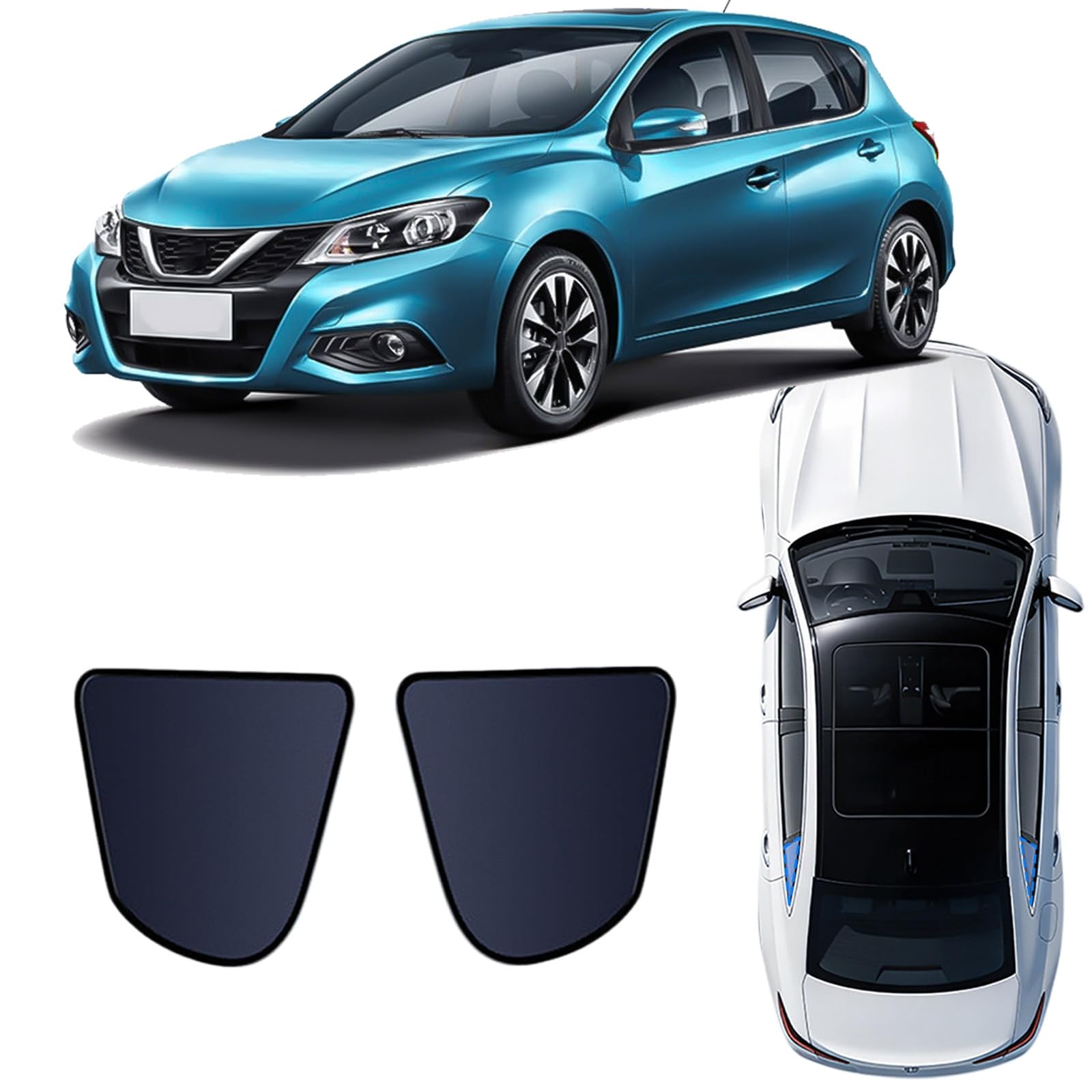 Pare-soleil voiture pour Nissan Tiida de 2011 à 2025 rideaux magnétiques anti-UV