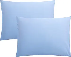 FLXXIE Microfiber Pillow Cases Standard Size, Soft Pillowcases with Envelope Closure, Wrinkle, Stain Resistant Pillow Covers, 20x26, Sky Blue