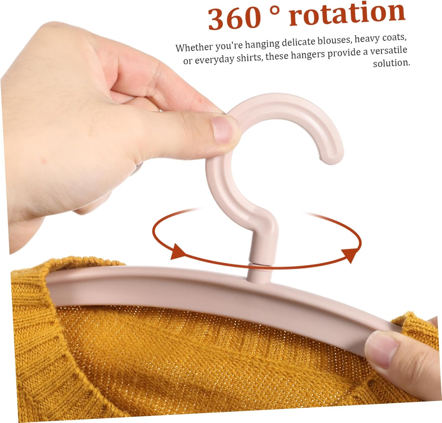 Luxshiny 10Pcs Nonslip Laundry Hangers Garment Hangers for Clothes Organization No Shoulder Bumps Space Saving Design for Coats Dresses and Pants Closets