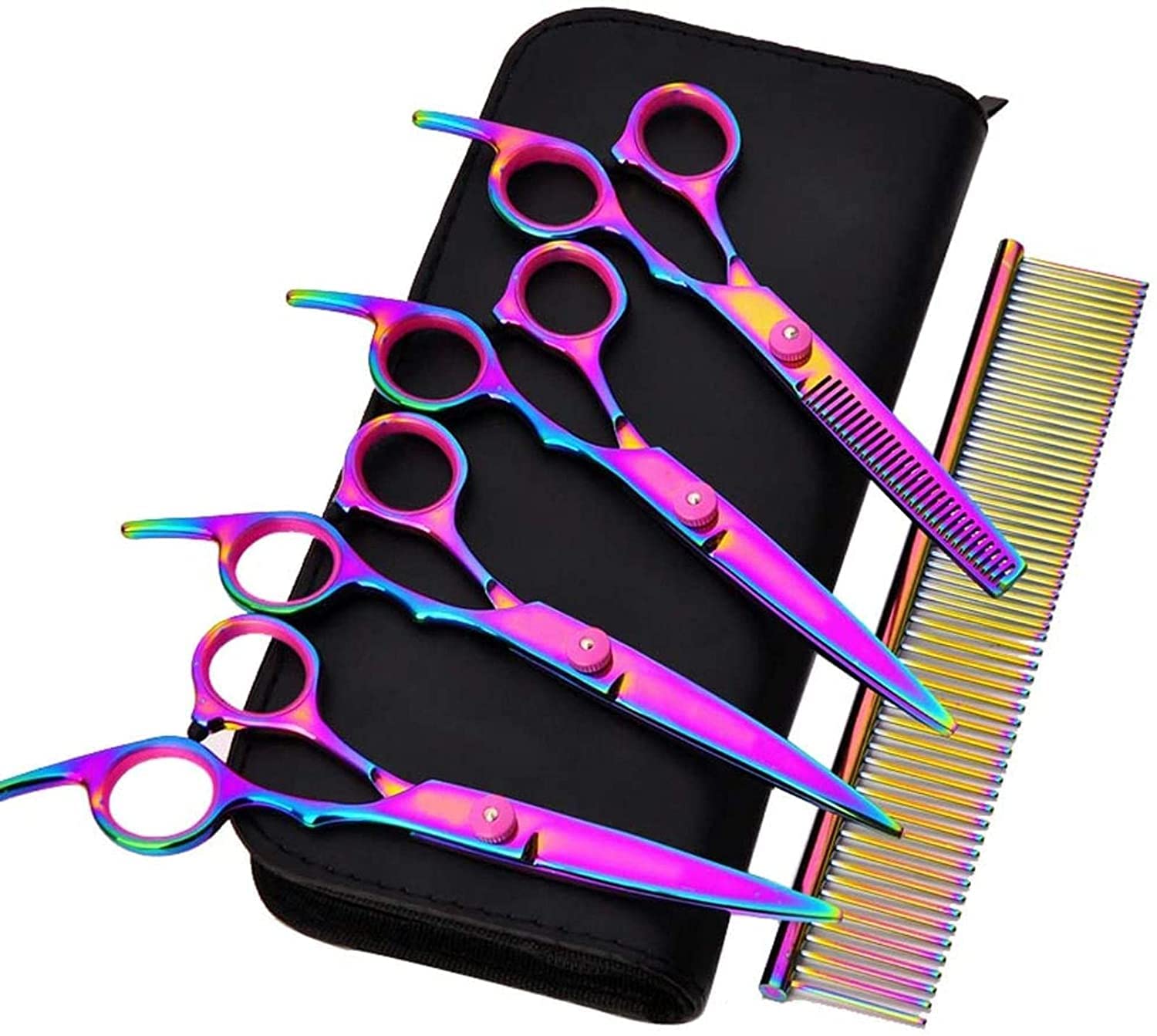 Tijeras Peluqueria Canina, Tijeras de adelgazamiento de corte y curvado