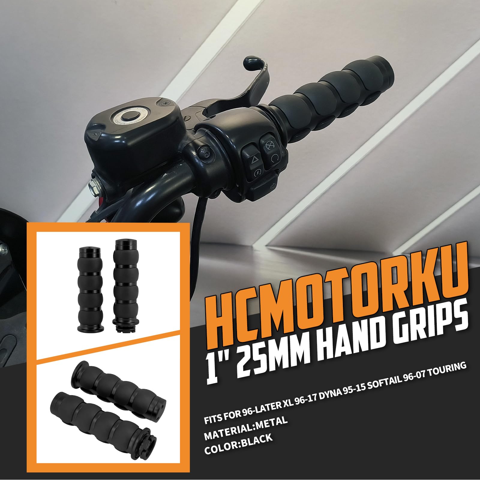 2,5 cm Lenkergriffe für Motorrad, 25 mm, Gasgriffe, Universal-Motorradlenker, Handgriffe, passend für Harley Touring Sportster Dyna Softail