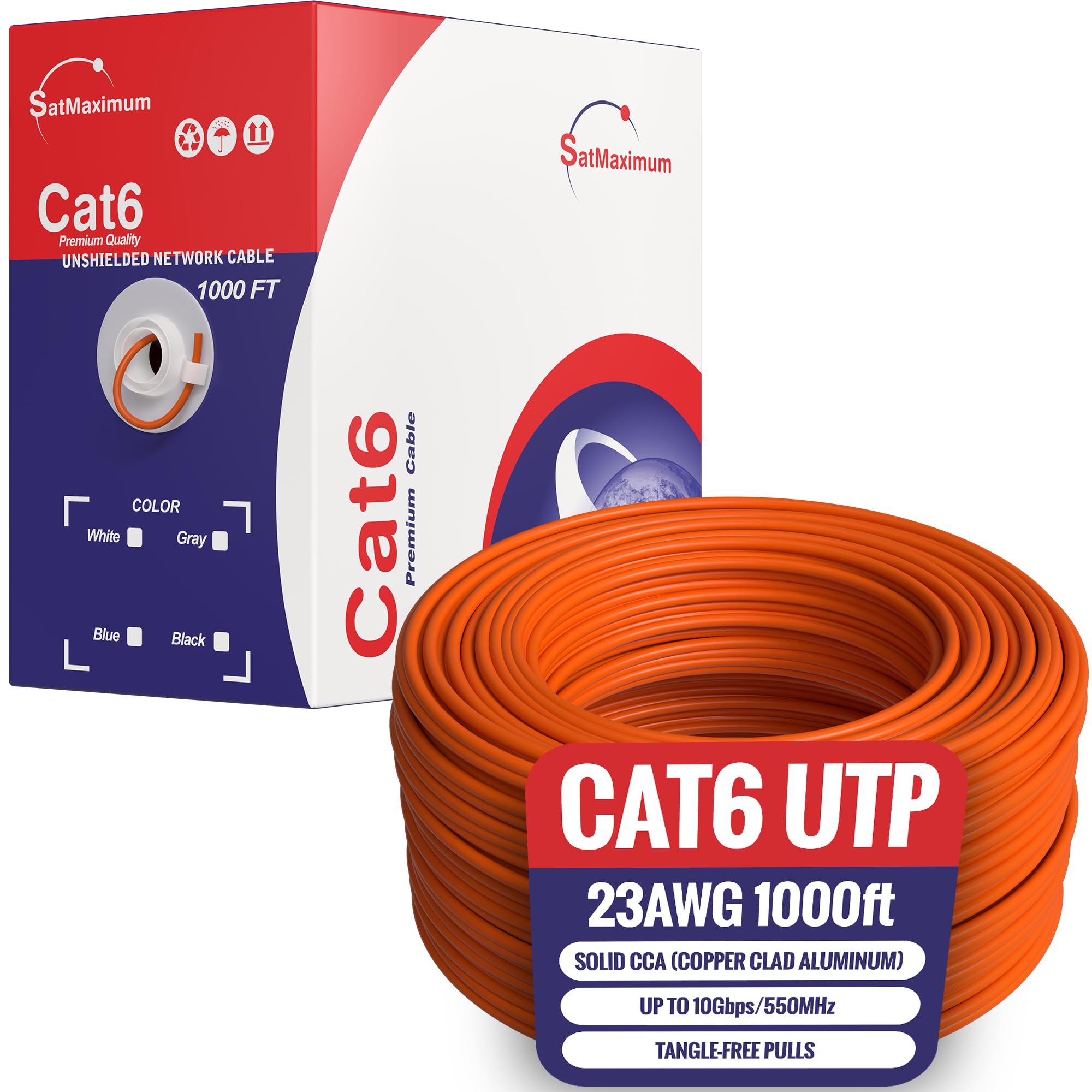たくとさん Cat 6 UTP Cable 300m NSGDT 6 NSGDT6 0.5mm×4P Cat.6 LANケーブル（300m巻）