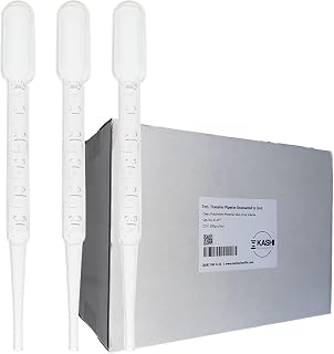 Transfer Pipettes 3ml to 7ml Clear with Graduation Droppers, Plastic Droppers for Liquid or Essential Oils [Pack of 500]