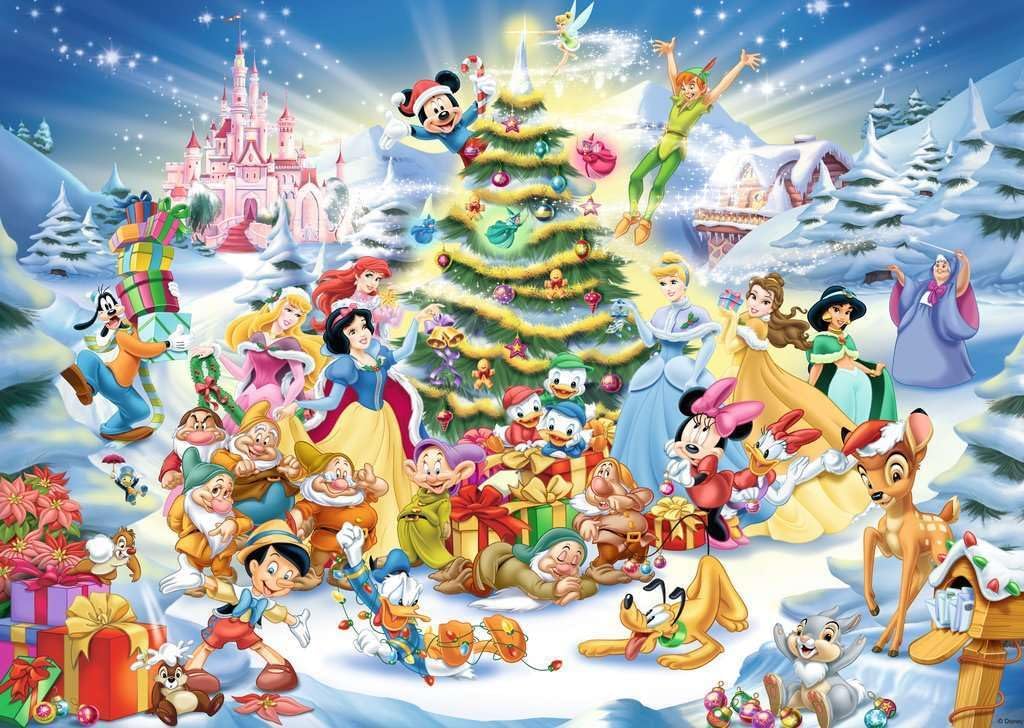 Ravensburger Puzzle 12000651 - Disney's Weihnachten - 1000 Teile Disney Puzzle für Erwachsene und Kinder from 14 Years, Yellow