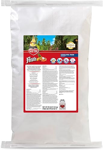 Kaytee Fiesta Cockatiel Food - Alimento para cacatúa, 25 libras