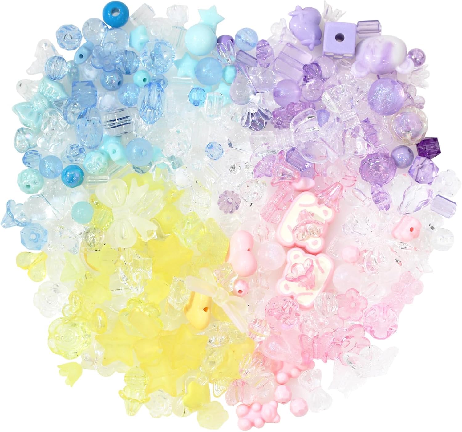 300 Acrylperlen 10 Mm – Mit 1,8 Mm Loch, 8 Farben, Für Schmuckherstellung & Basteln
