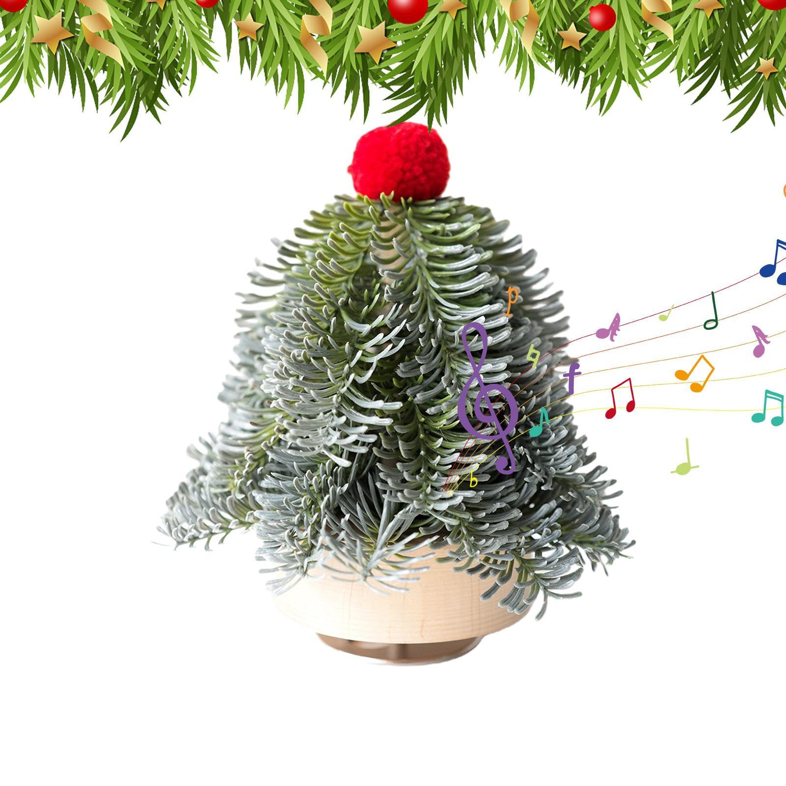 Adorno musical de Navidad giratorio para solucionar la decoración sosa