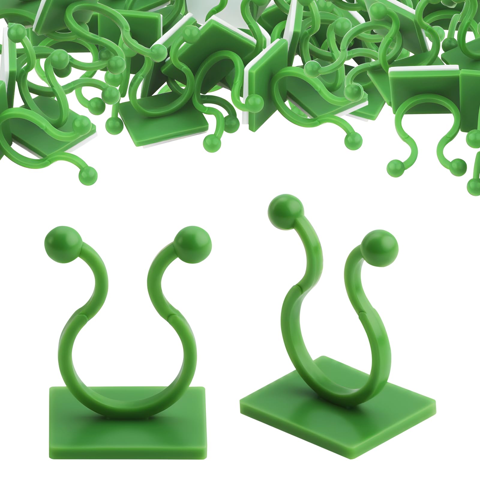 QYHON 50x Plantenclips – Zelfklevend – Groot – Voor Klimplanten – Wandbevestiging Zonder Boren – ABS – Binnen & Buiten