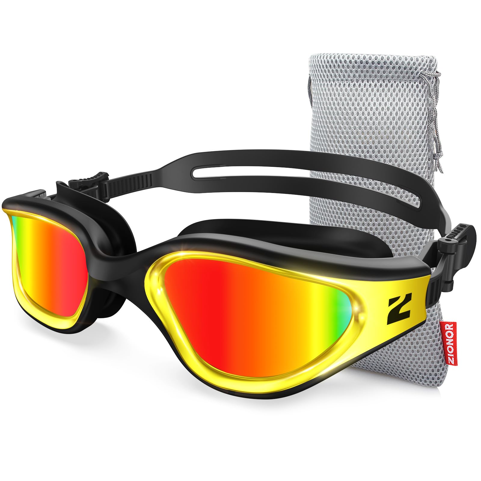 ZIONOR G1 Nava Super Anti-Fog Unisex Swim Goggles Mirror/Bright Smoke Lens