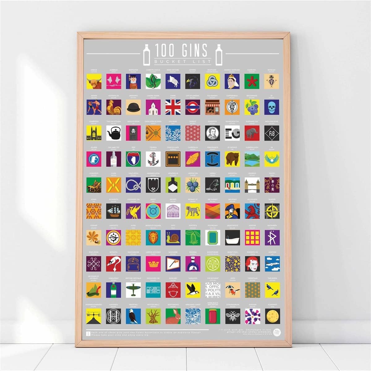 Rubbelposter 100 Gins Bucket Liste Photo 3