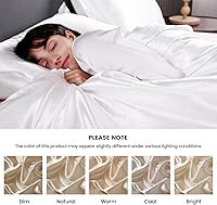 Vista 6 de HOdo Home Funda de edredón de satén, tamaño Queen, 3 piezas, funda de edredón similar a la seda, ultra suave y transpirable, juego de ropa de cama