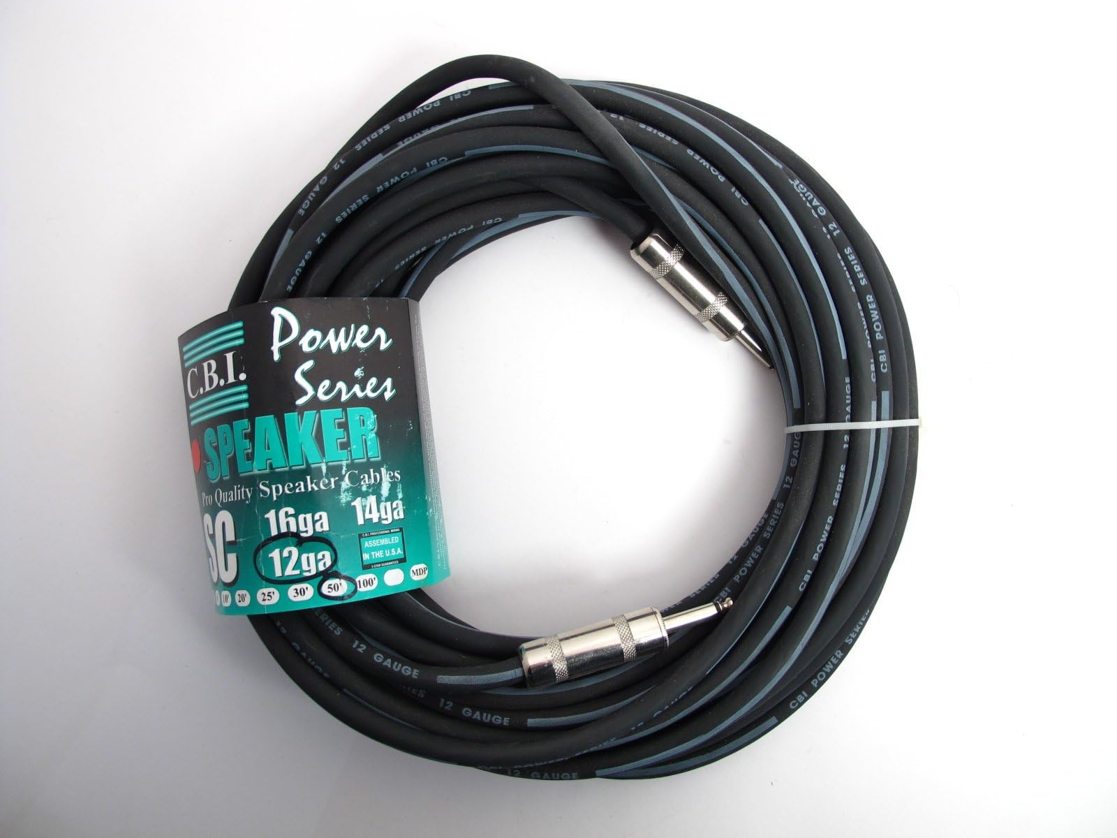 CBI SC Ultra Duty 12 Gauge 1/4" to 1/4" Speaker Cable, 50 Feet