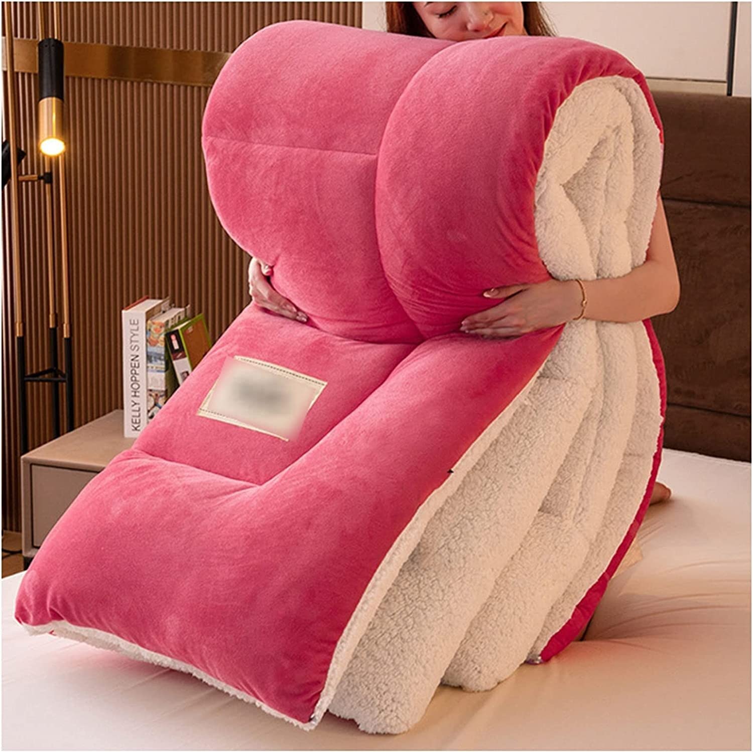 LLiuvcc Thick Warm Cashmere Blanket Bedding, Winter Quilt Thicken Lamb Cashmere Duvet for Winter Double Bed, Bedding, Double Sided Thicken Winter Quilt(E,200x230cm(5KG))