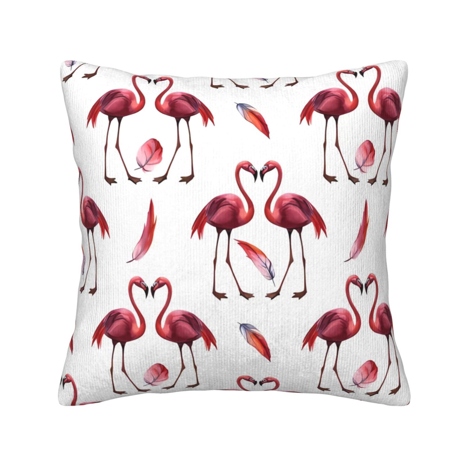 Housse de coussin flamant rose en velours pour créer un cocon doux dans votre chambre