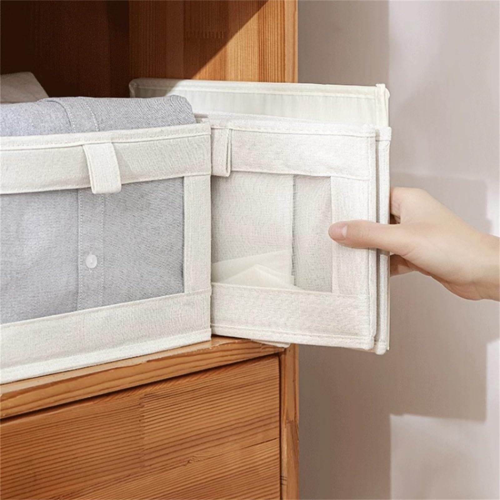 Organizzatori di Cassetti Vestiti, Organizzazione dell'Armadio E Divisori di Stoccaggio, Organizzatori di Armadi in Tessuto E Deposito, Divisori di Cassetti Poco Profondi,5pcs