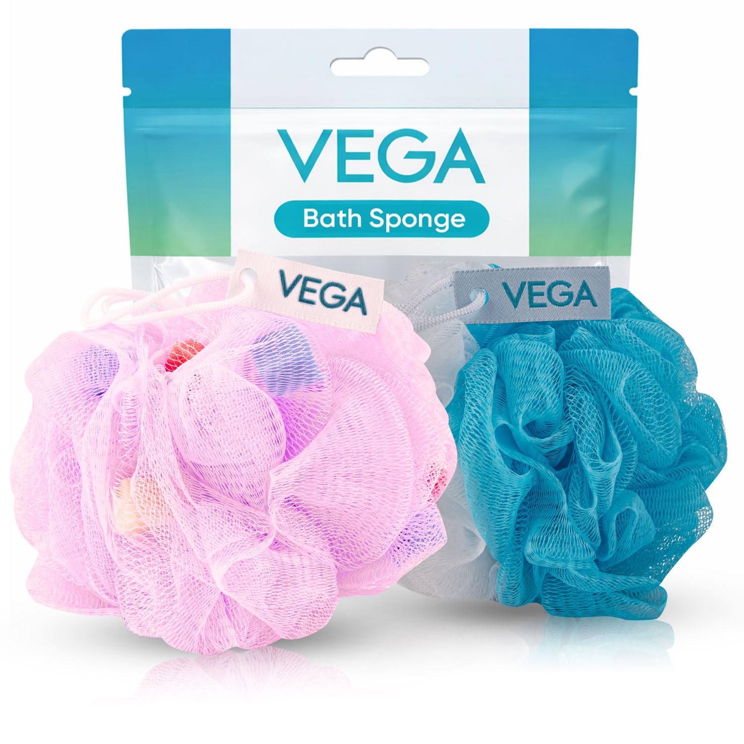 Vega Color Cube Fluffy Sponge & Soft Bath Sponge Loofah for Men & Women, Gentle Body Scrubber for Shower, Skin Exfoliating Loofah for Daily Bathing, (BA 3/7 & BA-3/9)-image-40