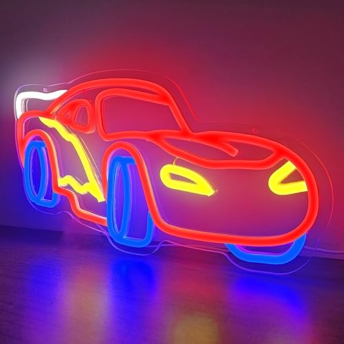 Miniatura 6 de Letrero de neón para decoración de pared, regulable, para automóvil, de carreras, luz de neón, luces de neón LED, letreros de luces de neón para