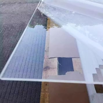 Polycarbonate Roofing Sheet,Clear Acrylic Plastic Sheet,UV Protection Rainproof Roof Cover,Outdoor Awning Shelter,for Canopy,Greenhouses,Sheds,Carports,2mm Thick 0.6x1m1.97x3.3ft