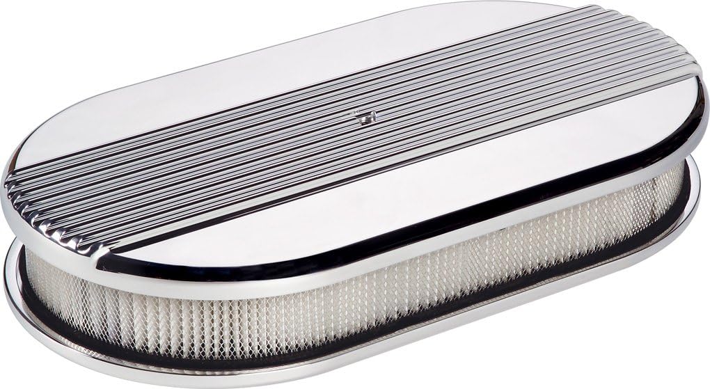 Billet Specialties 15640 Large Ribber Oval Billet Air Cleaner