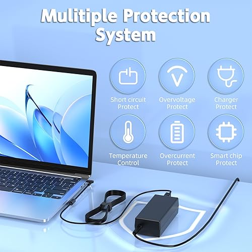 Miniatura 5 de HFLRZZ Cargador para portátil de 45 W compatible con HP es 13252, L25296 001002003004, 741727-001, 721092-001, 719309-001, 213349-109, 213349-009,