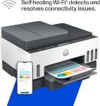 HP Smart Tank 7301 Wireless All-in-One Ink Tank Printer, Scanner, Copier with up to 3 Years of Ink Included, Best for Home Office, Cartridge-Free Refillable (28B70A)