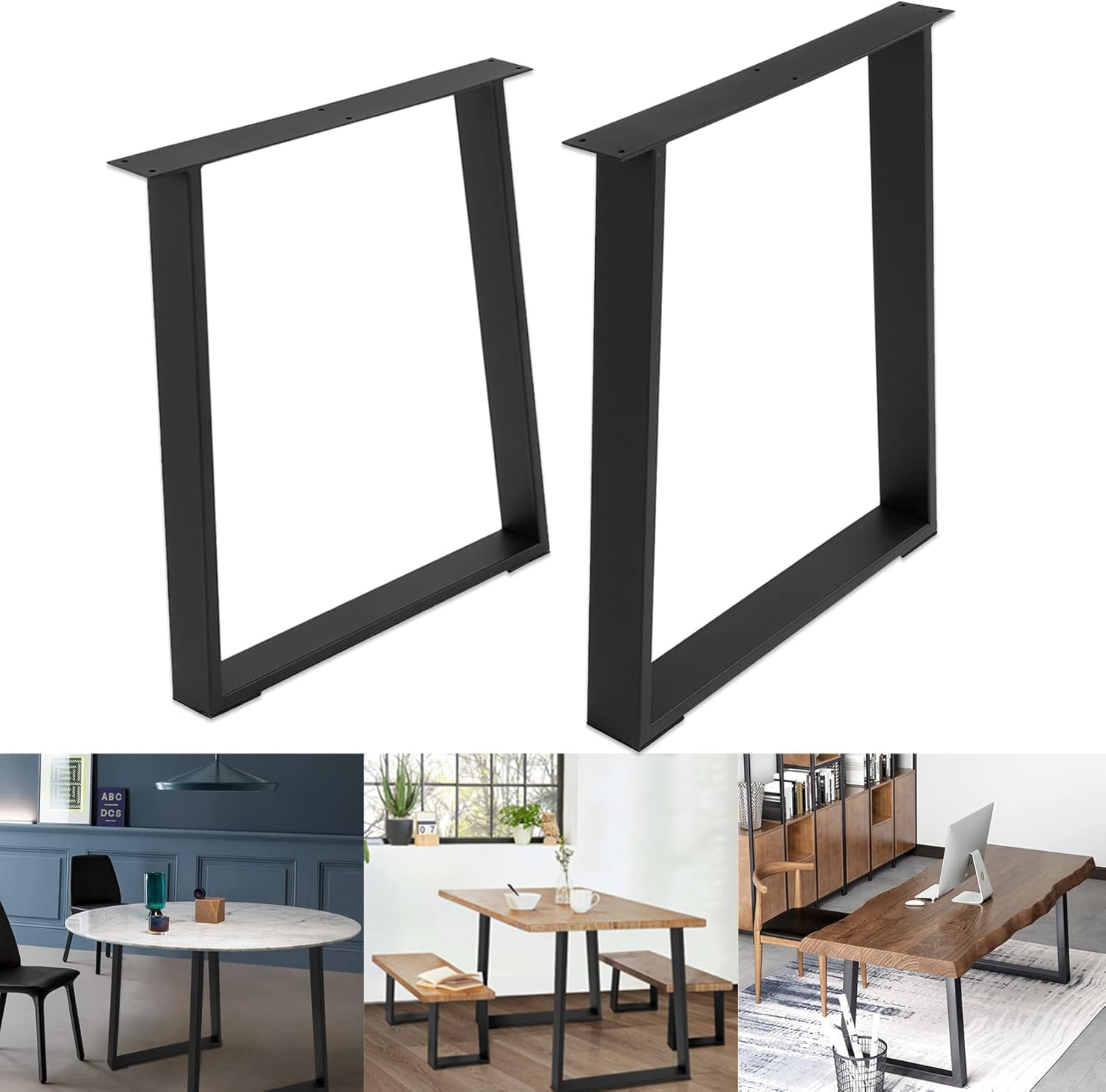 TENGCHANG 28''x24 Industry Indoor Table Desk Legs Metal Dining Table Iron Kitchen Legs DIY Furniture