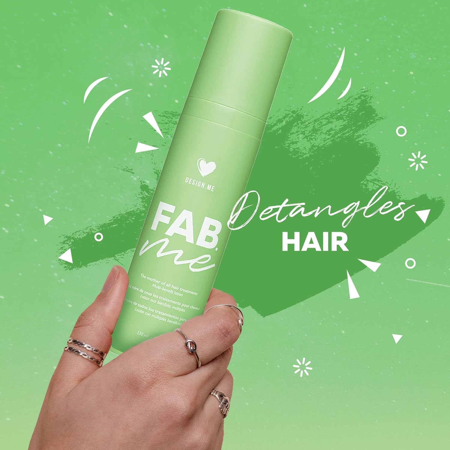 Design.ME Fab.ME Leave-In Conditioner Spray | Leave-In Conditioner for Dry Damaged Hair | Detangler Spray | All in One Leave In Hair Treatment 7.77oz : Beauty & Personal Care