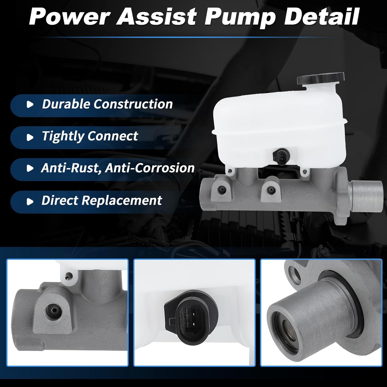 Brake Master Cylinder with Reservoir for Chevrolet Silverado 1500 2005-2006 for GMC Sierra 1500 Hydraulic Master Cylinder No.M630325/15183822