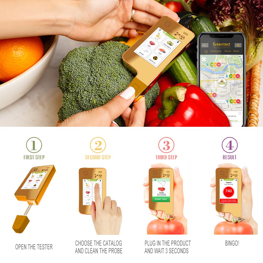 Greentest Eco 5 + contatore di nitrati per pesci Geiger contatore di nitrati per frutta, verdura, carne e acqua TDS tester di radiazione contatore Geiger contatore di radiazioni dosimetro
