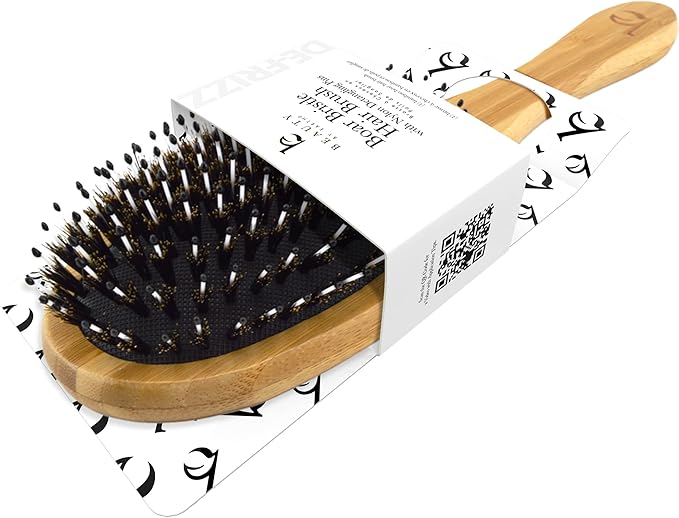 Beauty by Earth Boar Hair Brush for Fine Hair Boar Bristle Hair Brush