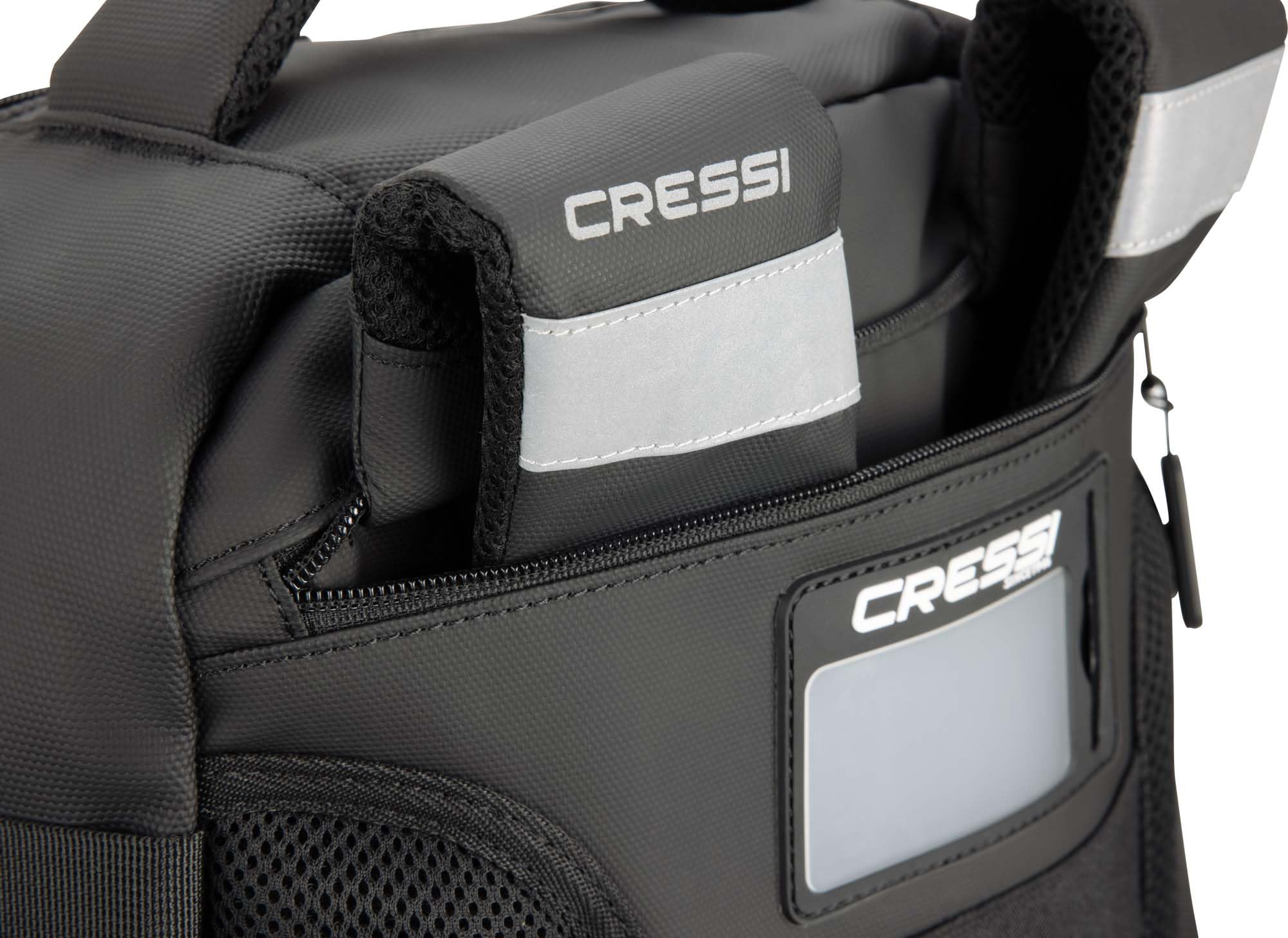 CRESSI Premium Backpack/Dry - Compact, Lightweight, Sporty and Waterproof Leisure Backpack, Black, Unisex