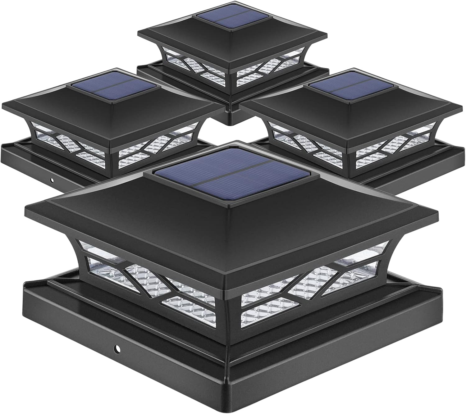 APONUO Solar Post Cap Lights,4x4 Post Solar Lights Warm White/Cool