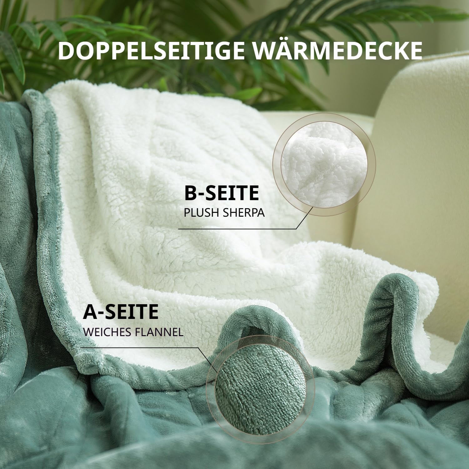 GOTCOZY Coperta Elettrica Termica 130x180cm - Coperta Riscaldante Elettrica Morbida con 6 Livelli di Temperatura Timer di Spegnimento Automatico 10 ore Risparmio Energetico(Verde)