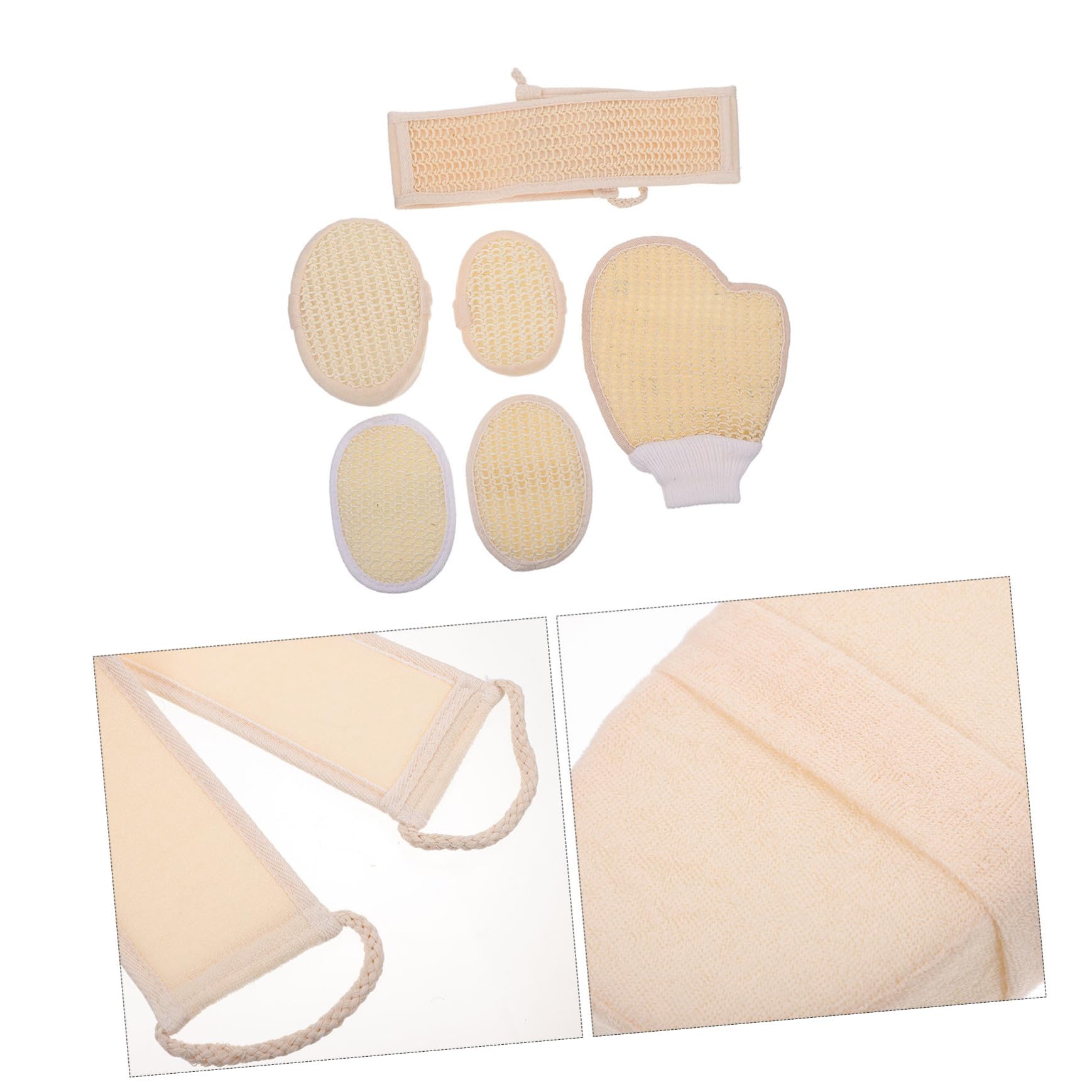 WOONEKY Guantes de Ducha Resistentes Esponja de Ducha Herramientas de Baño para Exfoliación Corporal